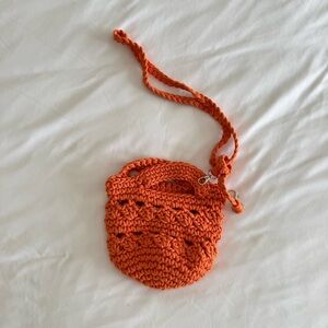 Handcrafted Orange Crochet Bag